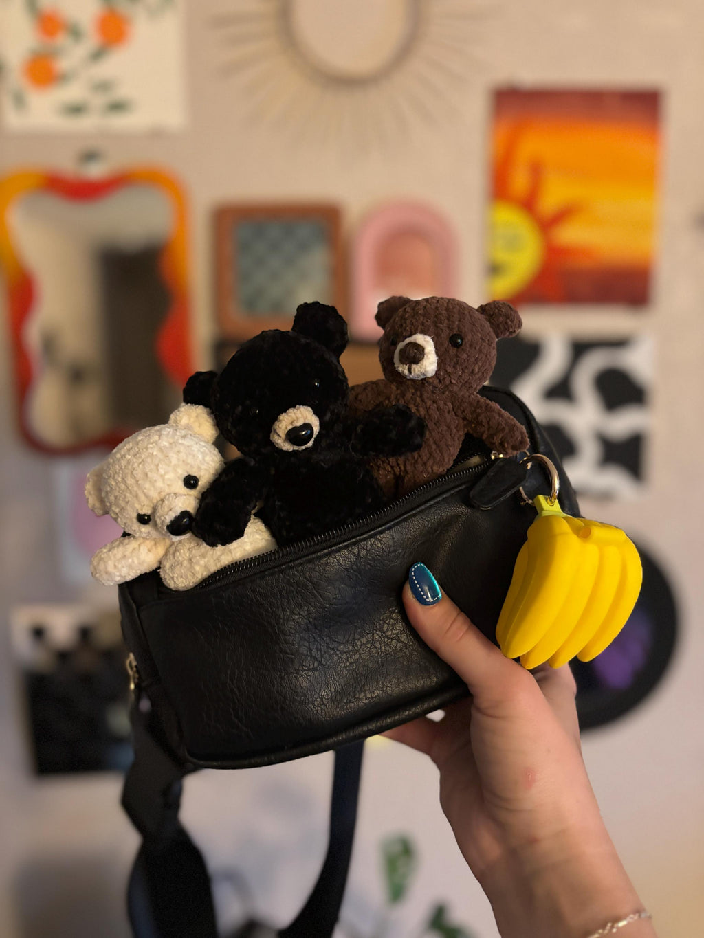 Crochet Teddy Bear Amigurumi Pattern, Tiny Chenille Plush (PDF Pattern)