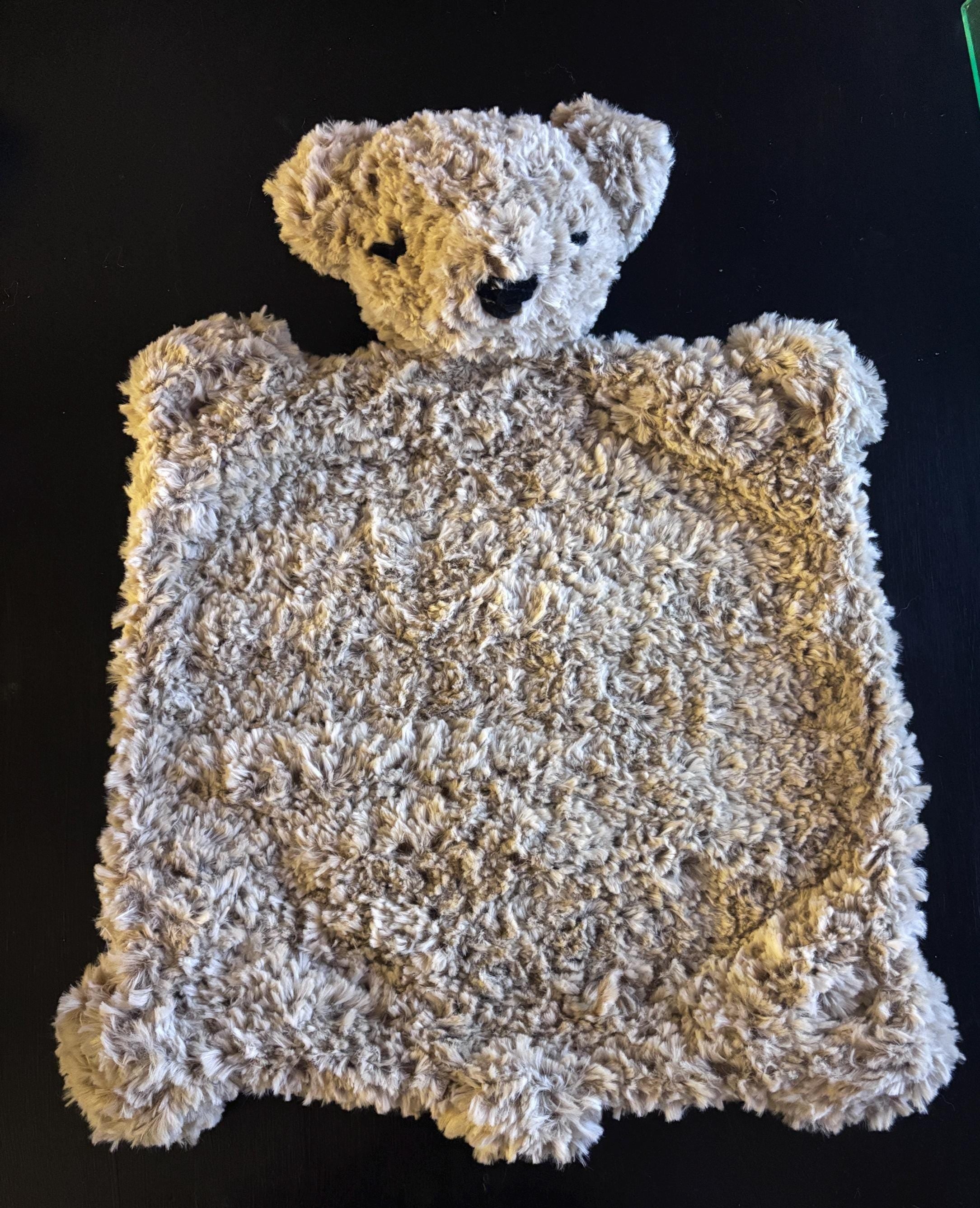 Crochet Bear Lovey Fidget Blanket Pattern (Digital PDF) – Easy/Medium Beginner Friendly